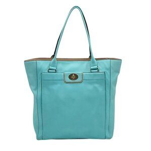 Kate Spade Turquoise Leather Hampton Janie Road Large Tote Bag